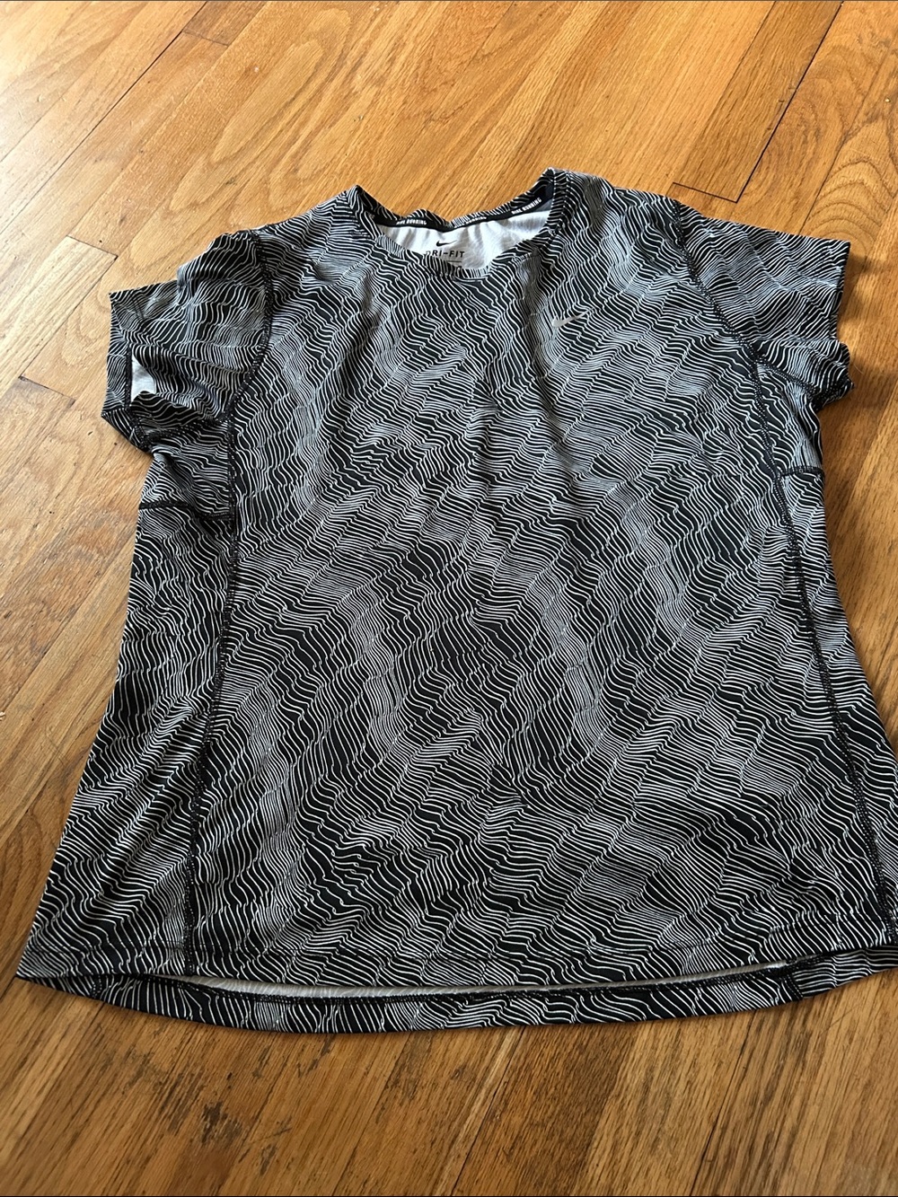 Women's Black & White dri fit tee